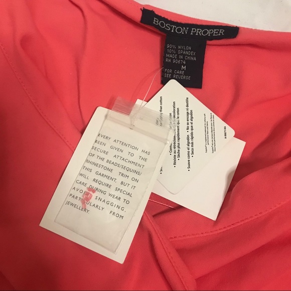 NWT Boston Proper Faux Wrap Dress - Picture 4 of 5